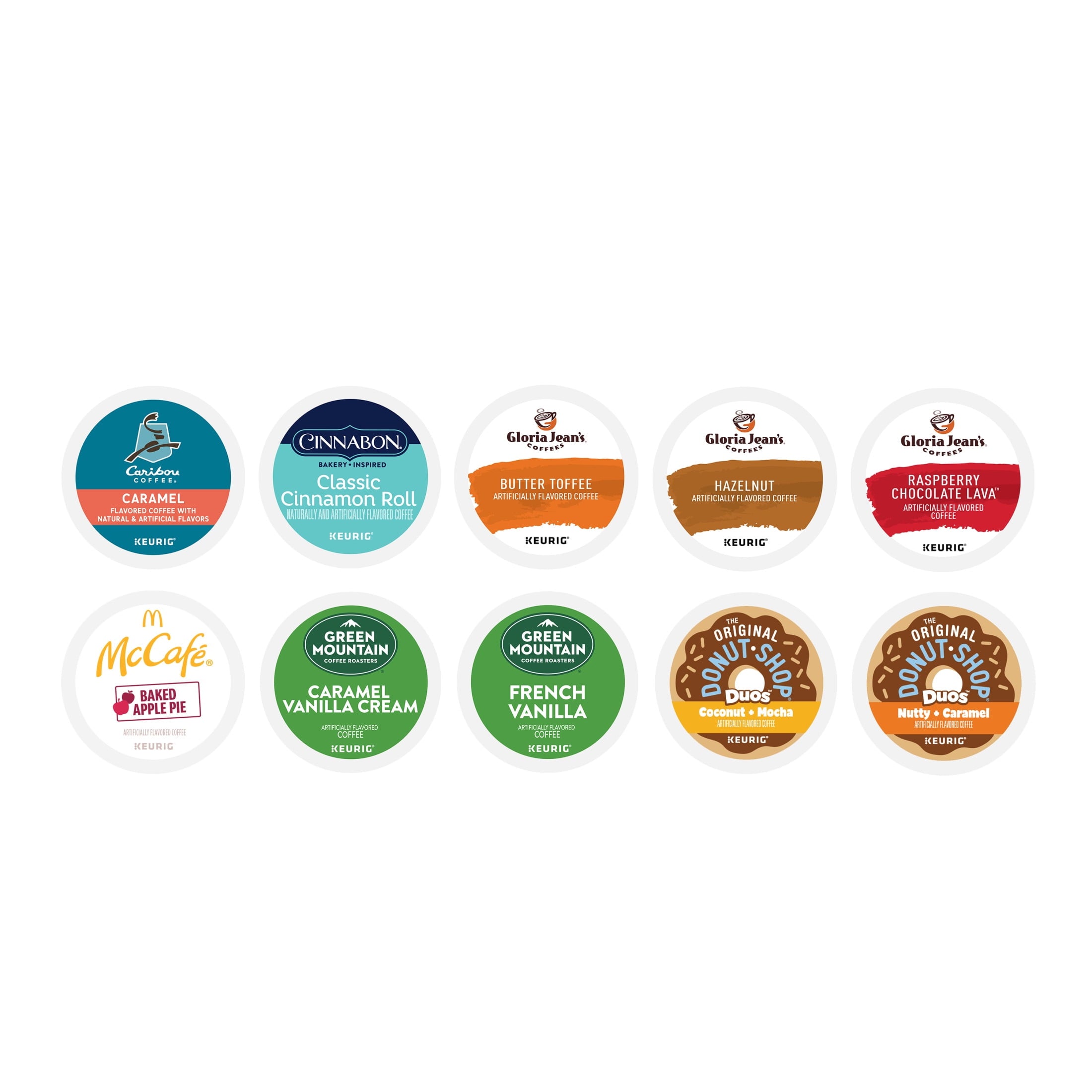 Keurig Flavored Coffee Collection Light and Medium Roast K-Cup Coffee Pods - 40 Count