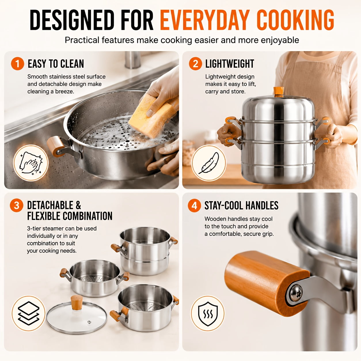 3-Tier Electric Food Steamers