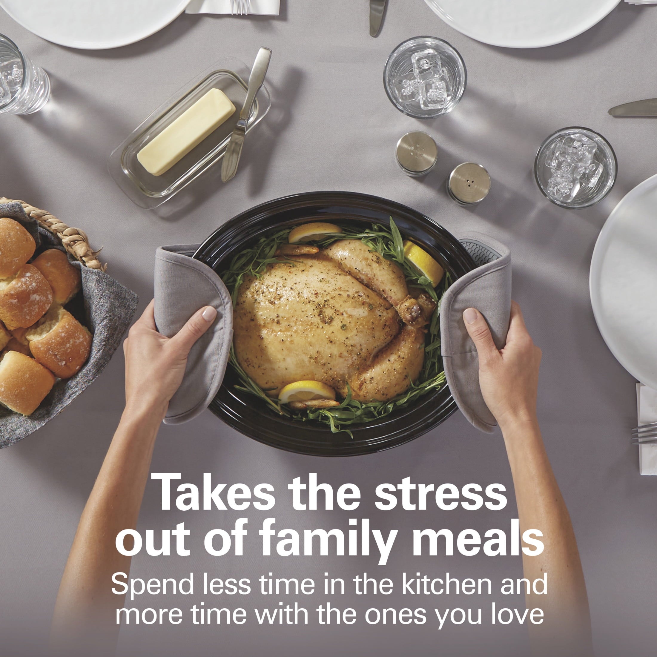 Hamilton Beach 6 Qt Programmable Slow Cooker - Stoneware Crock with Removable Pot, Matte Black