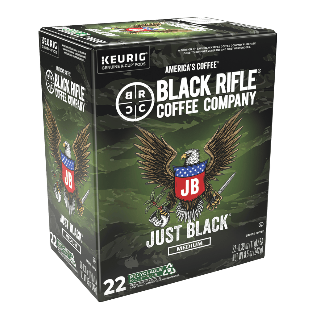 Black Rifle Coffee Company Just Black Keurig K-Cup Pods - Medium Roast, 22 Count