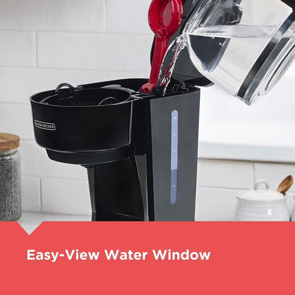 BLACK+DECKER 12-Cup Drip Coffee Maker with Easy On/Off Switch and Sneak-A-Cup Feature