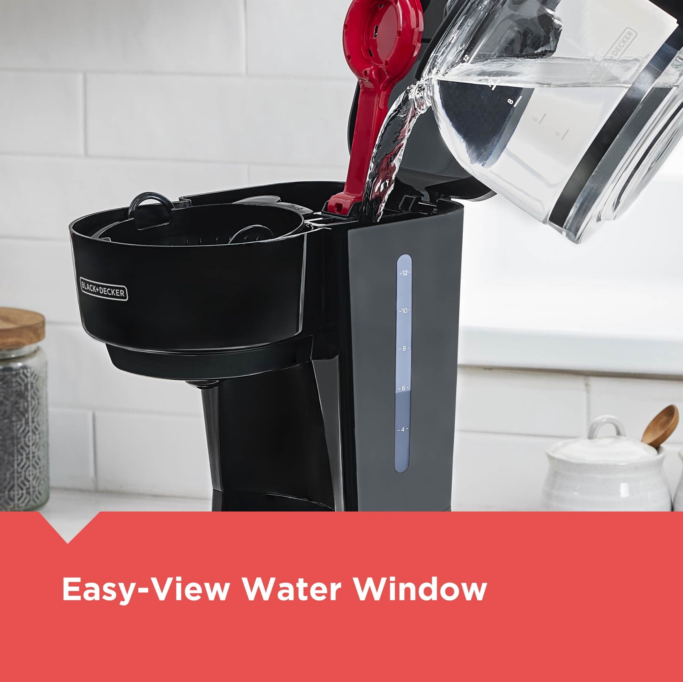 BLACK+DECKER 12-Cup Drip Coffee Maker with Easy On/Off Switch and Sneak-A-Cup Feature