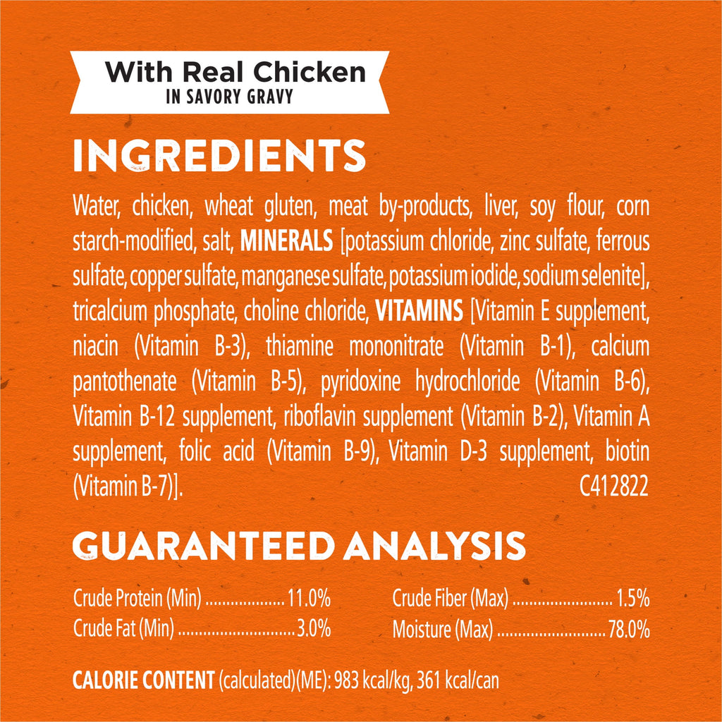 Purina Dog Chow High Protein Dog Food Wet Recipe With Real Chicken or Real Beef In Savory Gravy Variety Pack - 13 oz.
