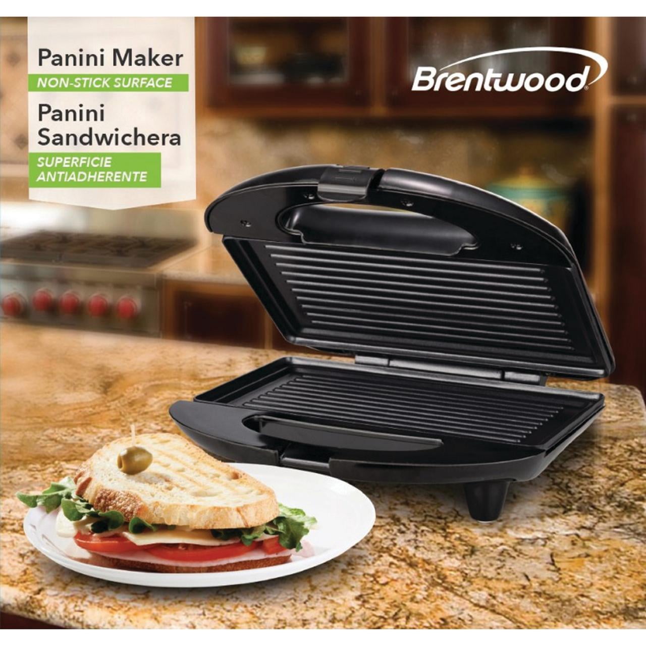 Brentwood Nonstick Panini Press & Sandwich Maker (Black) - TS-246PT