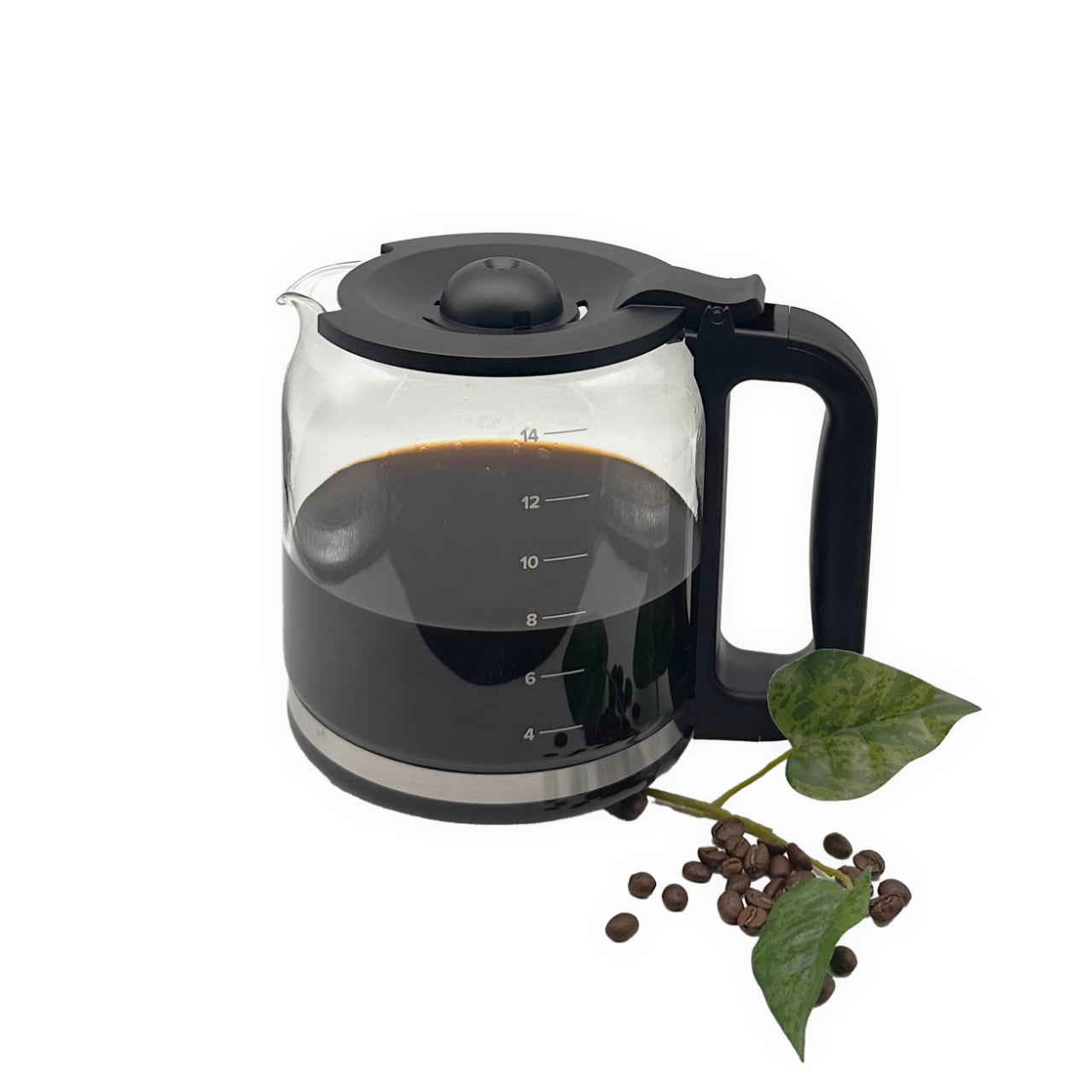 14 Cups Glass Coffee Maker Replacement for Mr. Coffee 14 cups coffee maker BVMC-PC14 - BPA-Free, Food Safe, Heat-Resistant Handle