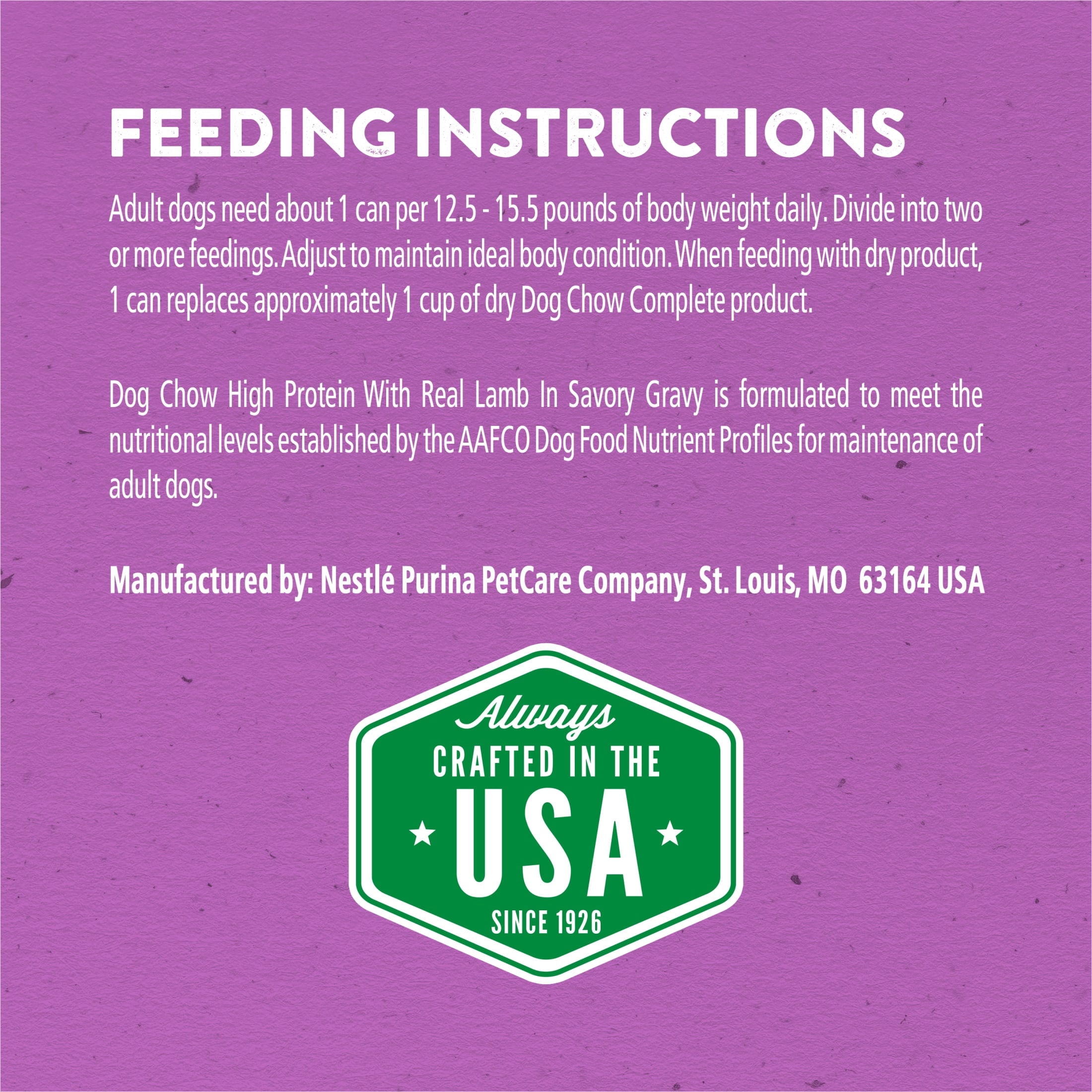 Purina Dog Chow Wet Dog Food - High Protein Real Lamb in Gravy, 13 oz Can