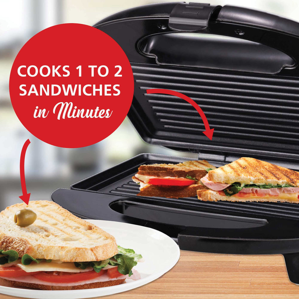 Brentwood Nonstick Panini Press & Sandwich Maker (Black) - TS-246PT