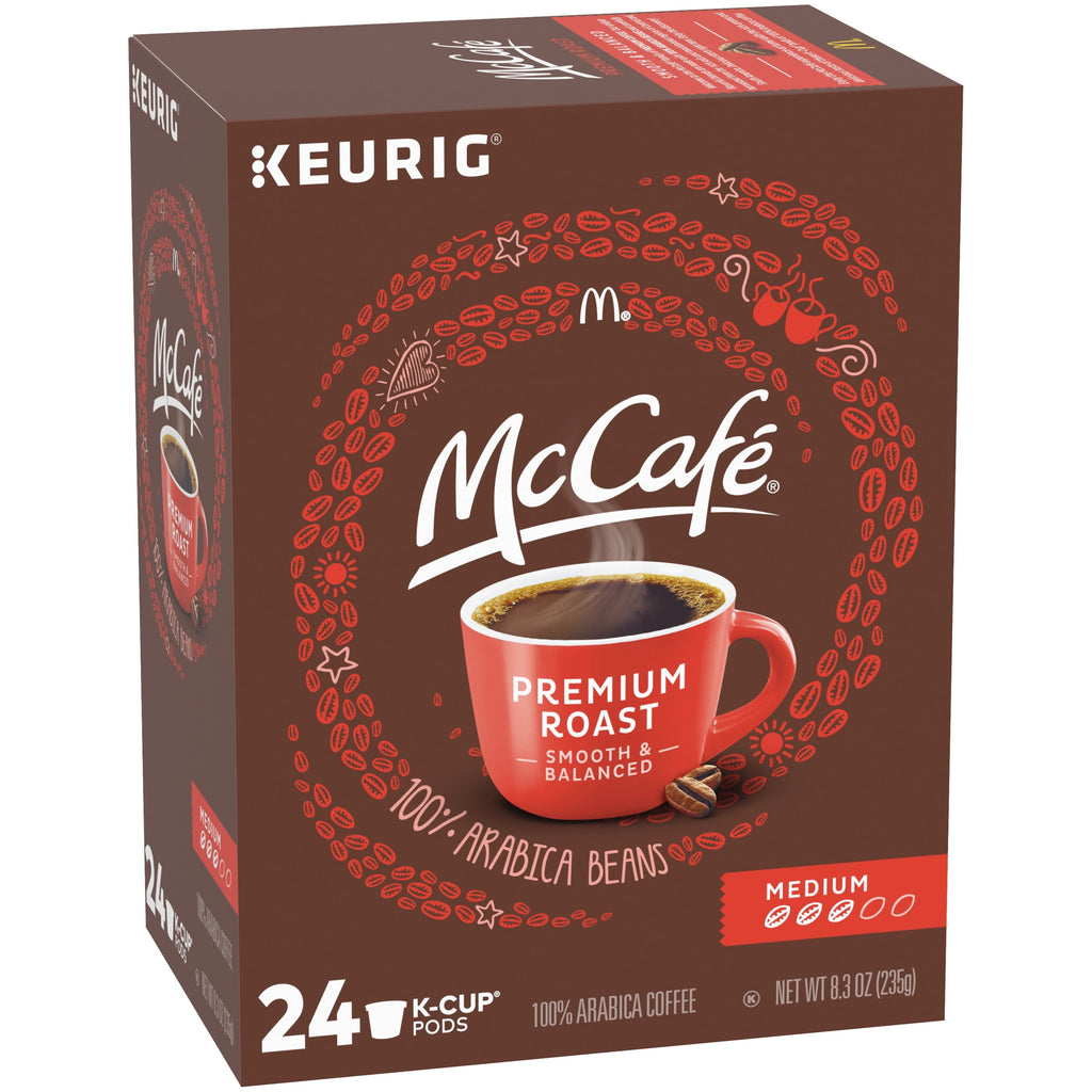 McCafe Premium Roast Coffee K-Cup Coffee Pods - Medium Roast, 24 Count For Keurig Brewers - 4-Pack