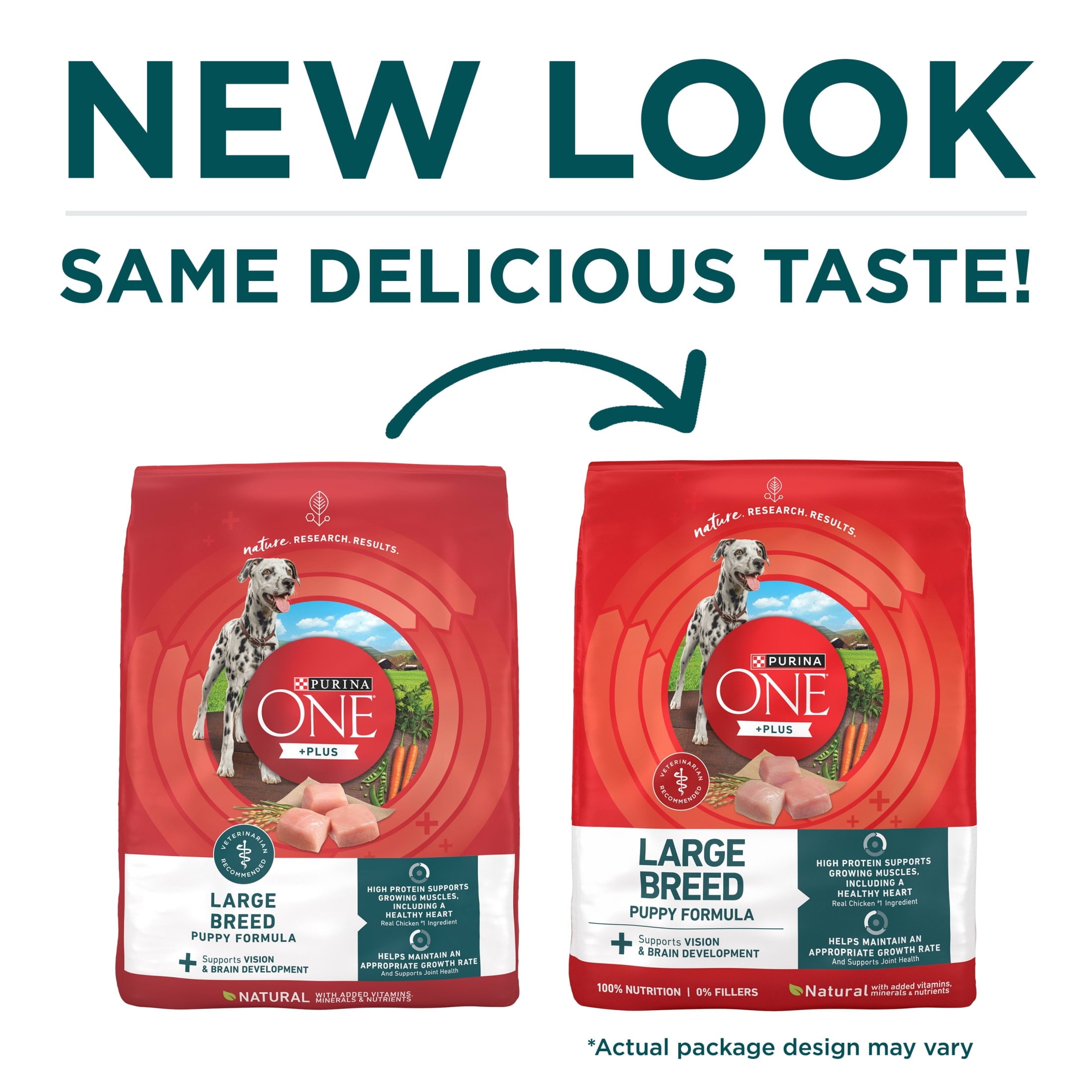 Purina One Plus Puppy Dry Dog Food for Large Dogs High Protein Growth Support - Real Chicken, 31.1 lb Bag
