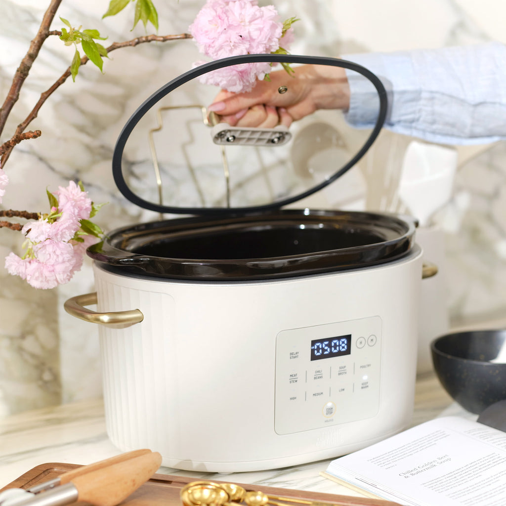 Thyme & Table 6QT Programmable Slow Cooker - Sand White