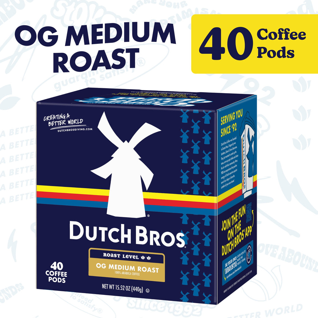 Dutch Bros® OG Medium Roast - 40 Count, Medium Roast, Single Serve Coffee Pods for Keurig K-Cup Brewers