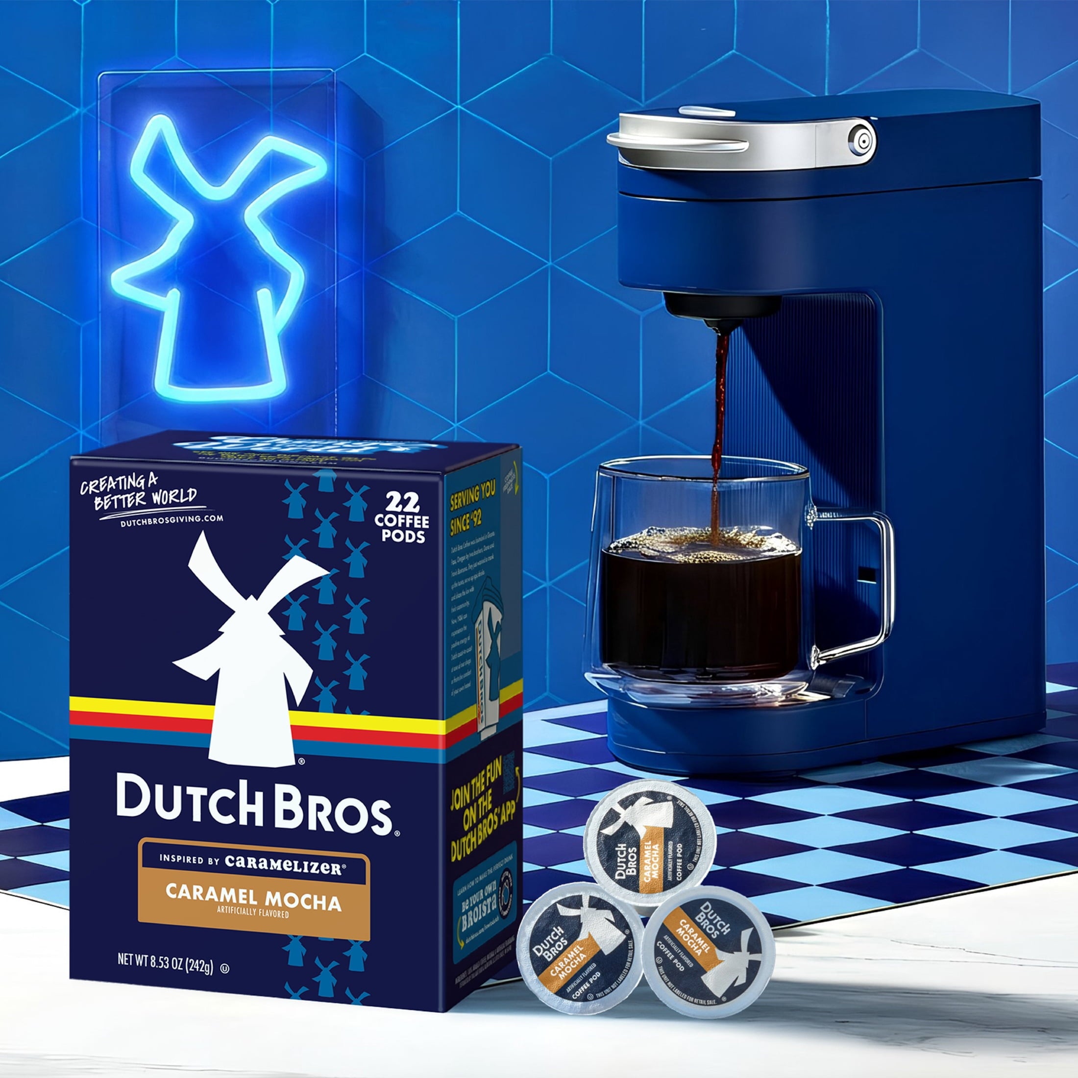 Dutch Bros Caramel Mocha Flavored Coffee Inspired by Caramelizer® - 22 Count, Medium Roast, Single Serve Coffee Pods for Keurig K-Cup Brewers
