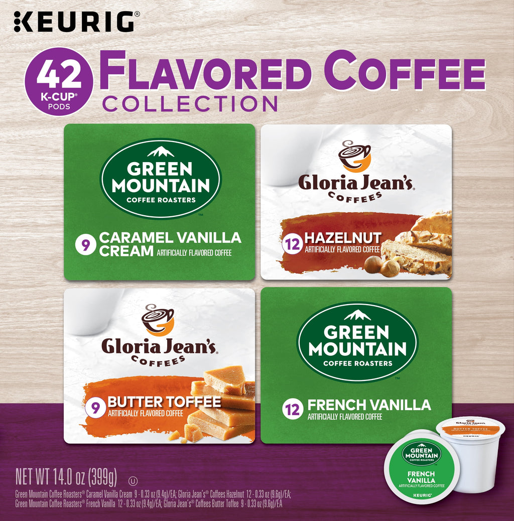 Keurig Flavored Variety Coffee Collection K-Cup Pods - Variety Pack, 42 Count for Keurig Brewers