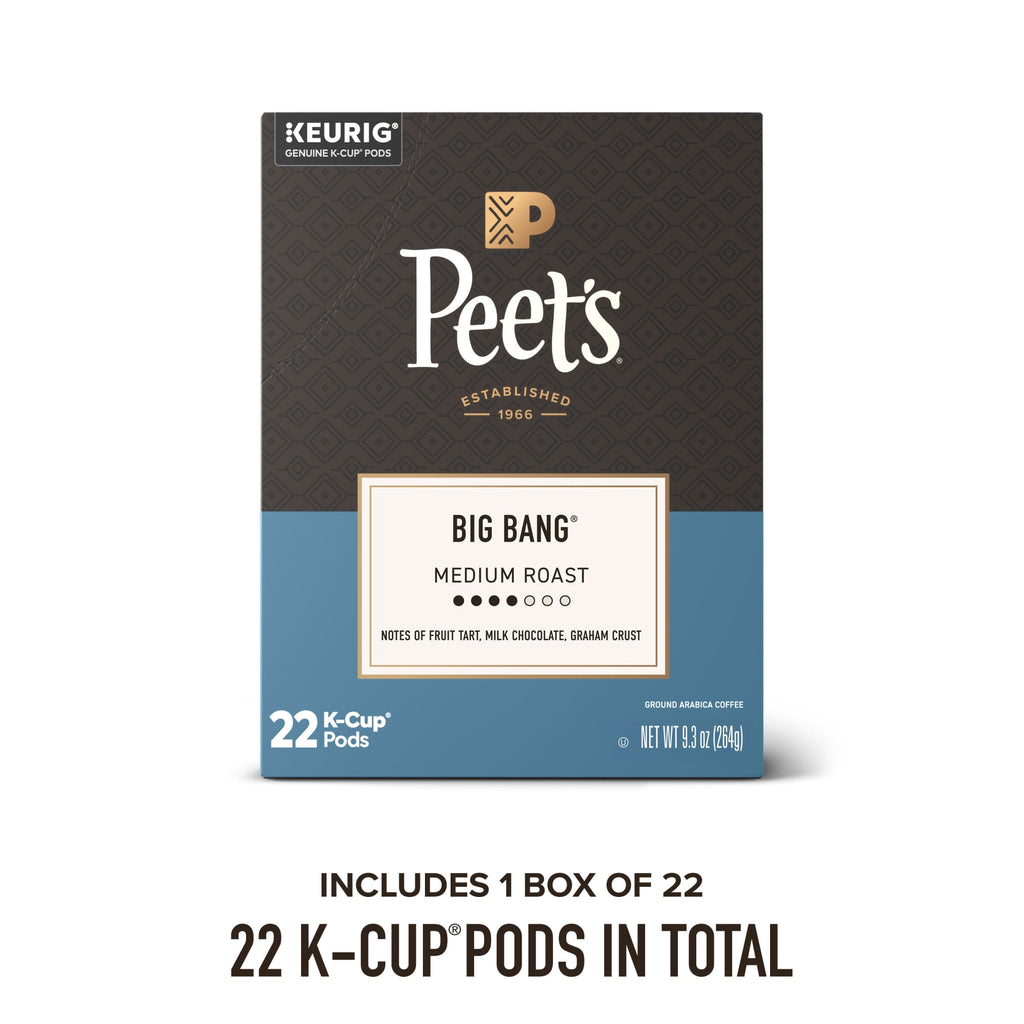 Peet's Coffee Big Bang Premium Medium Roast Keurig K-Cup Coffee Pods - 22 Count