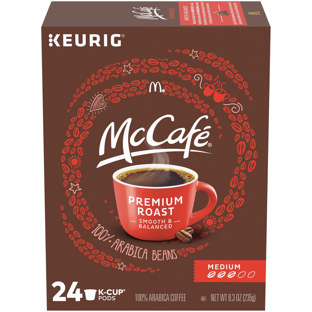 McCafe Premium Roast Coffee K-Cup Coffee Pods - Medium Roast, 24 Count For Keurig Brewers - 4-Pack