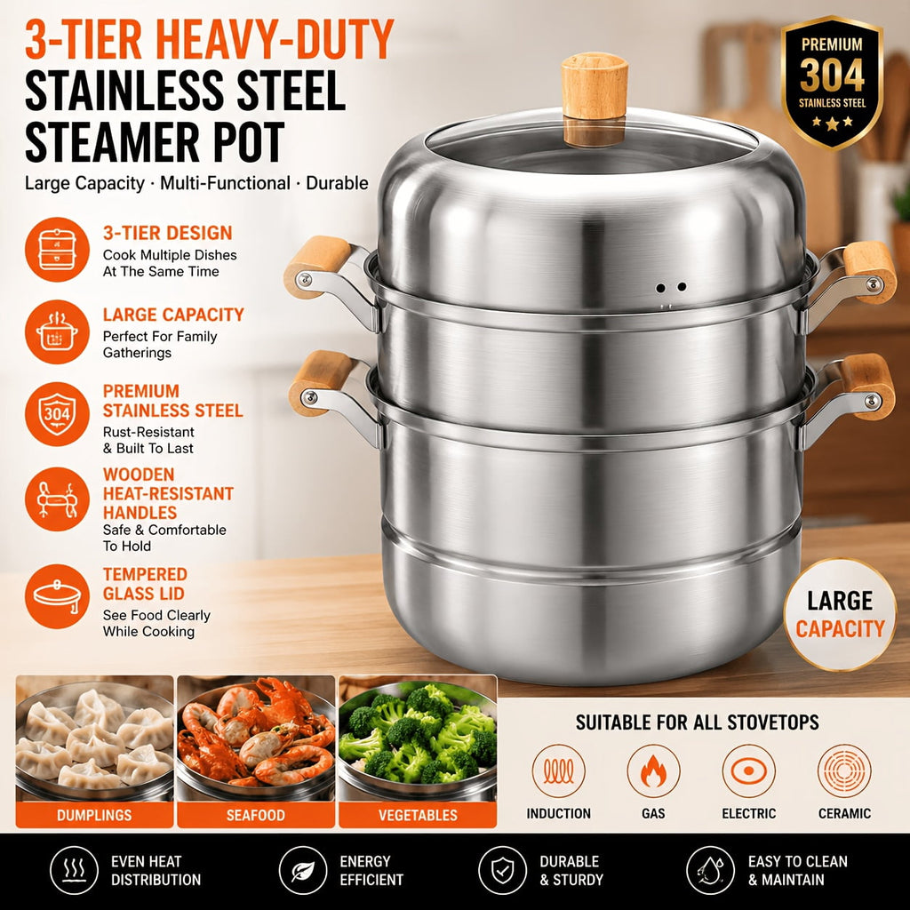 3-Tier Electric Food Steamers
