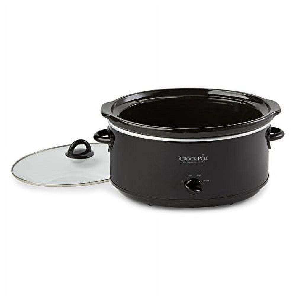 Crock-Pot SCV800-B 8-Quart Black Oval Manual Slow Cooker with Warm Settings