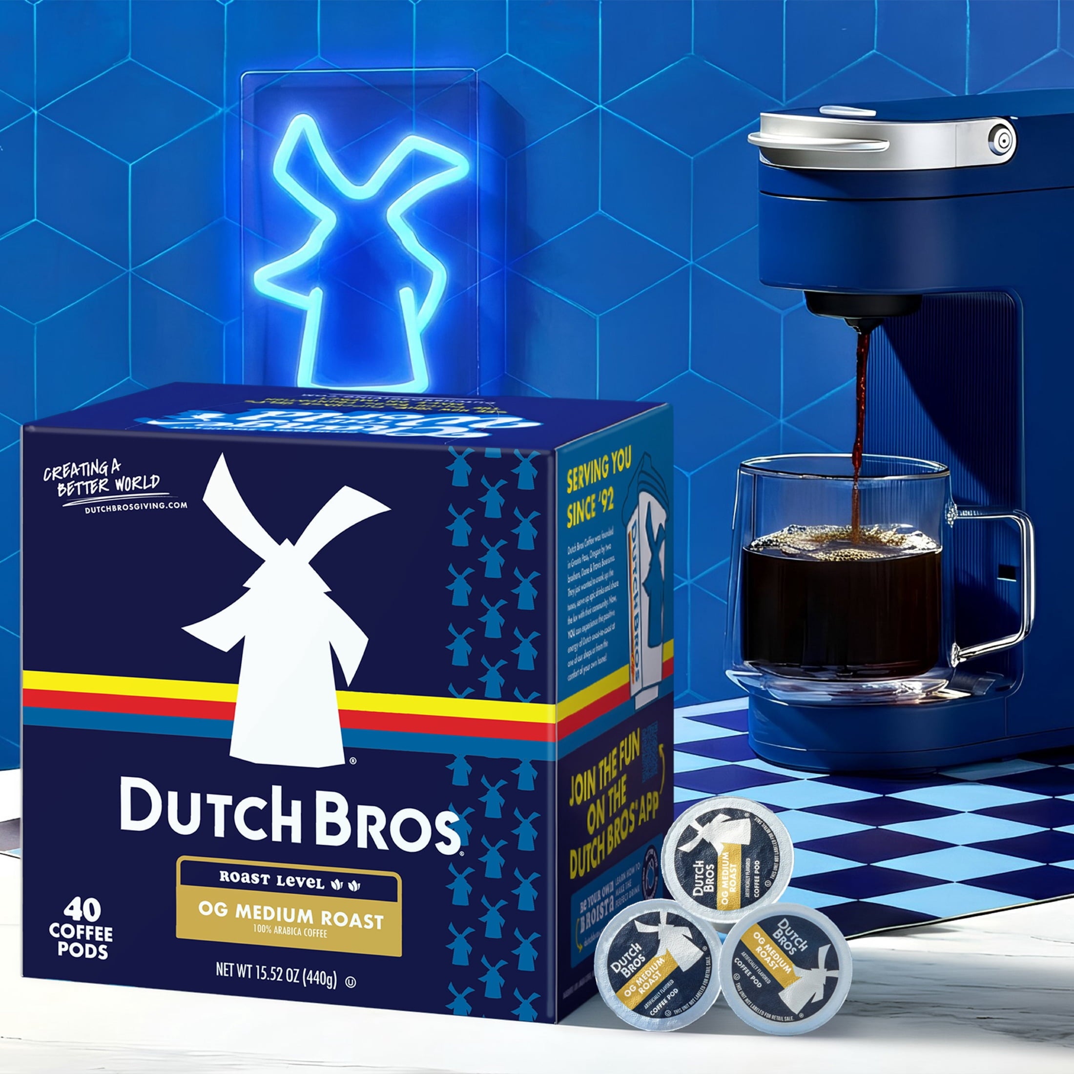 Dutch Bros® OG Medium Roast - 40 Count, Medium Roast, Single Serve Coffee Pods for Keurig K-Cup Brewers