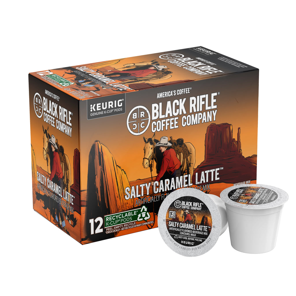 Black Rifle Coffee Company Salty Caramel Latte Keurig K-Cup Pods - Medium Roast, 12 Count - 6-Pack