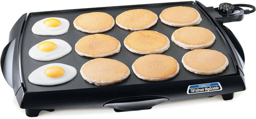 Presto Tilt 'n Drain Big Griddle Cool-Touch Electric Griddle
