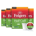 (Folgers 1/2 Caff Coffee - Medium Roast Coffee, Keurig K Cup Pods, 24 Count Box - 4-Pack
