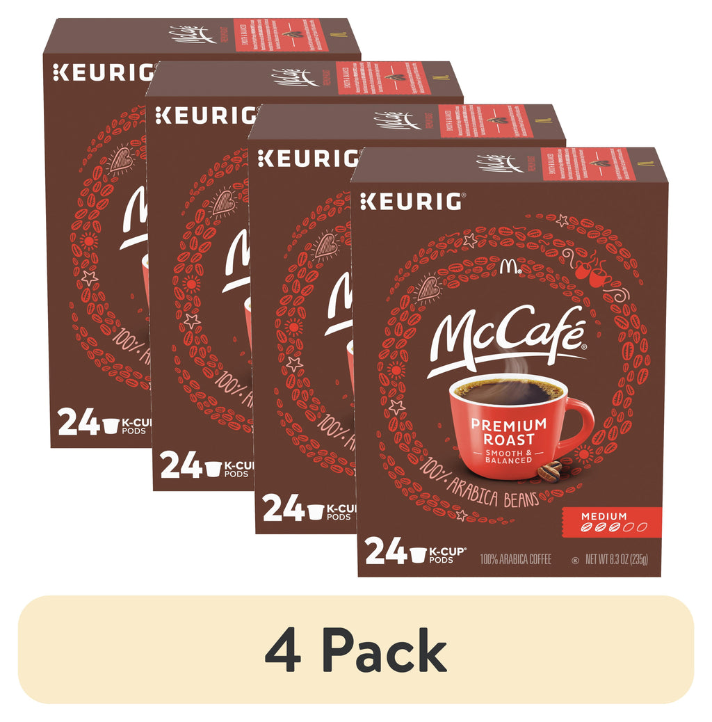 McCafe Premium Roast Coffee K-Cup Coffee Pods - Medium Roast, 24 Count For Keurig Brewers - 4-Pack