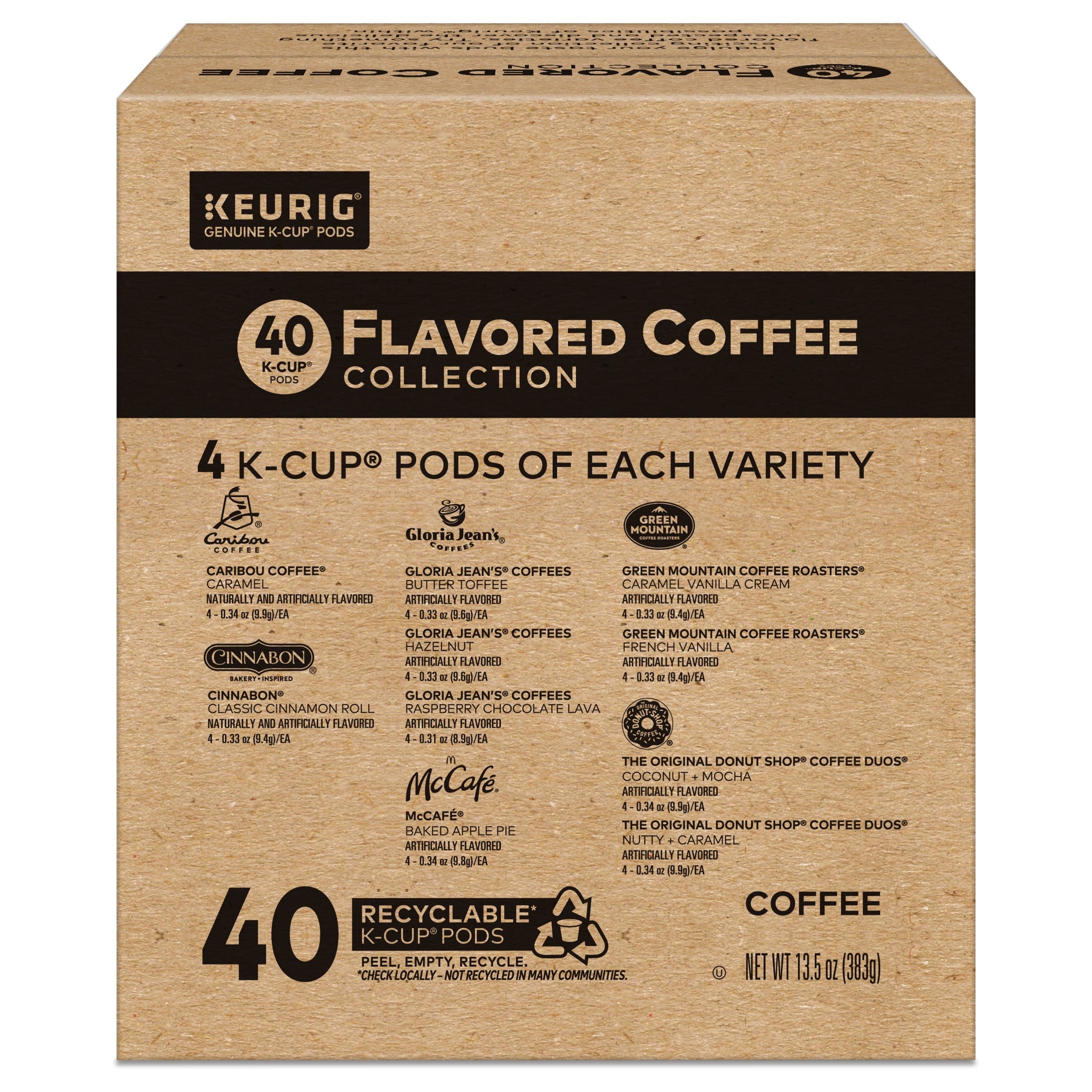 Keurig Flavored Coffee Collection Light and Medium Roast K-Cup Coffee Pods - 40 Count