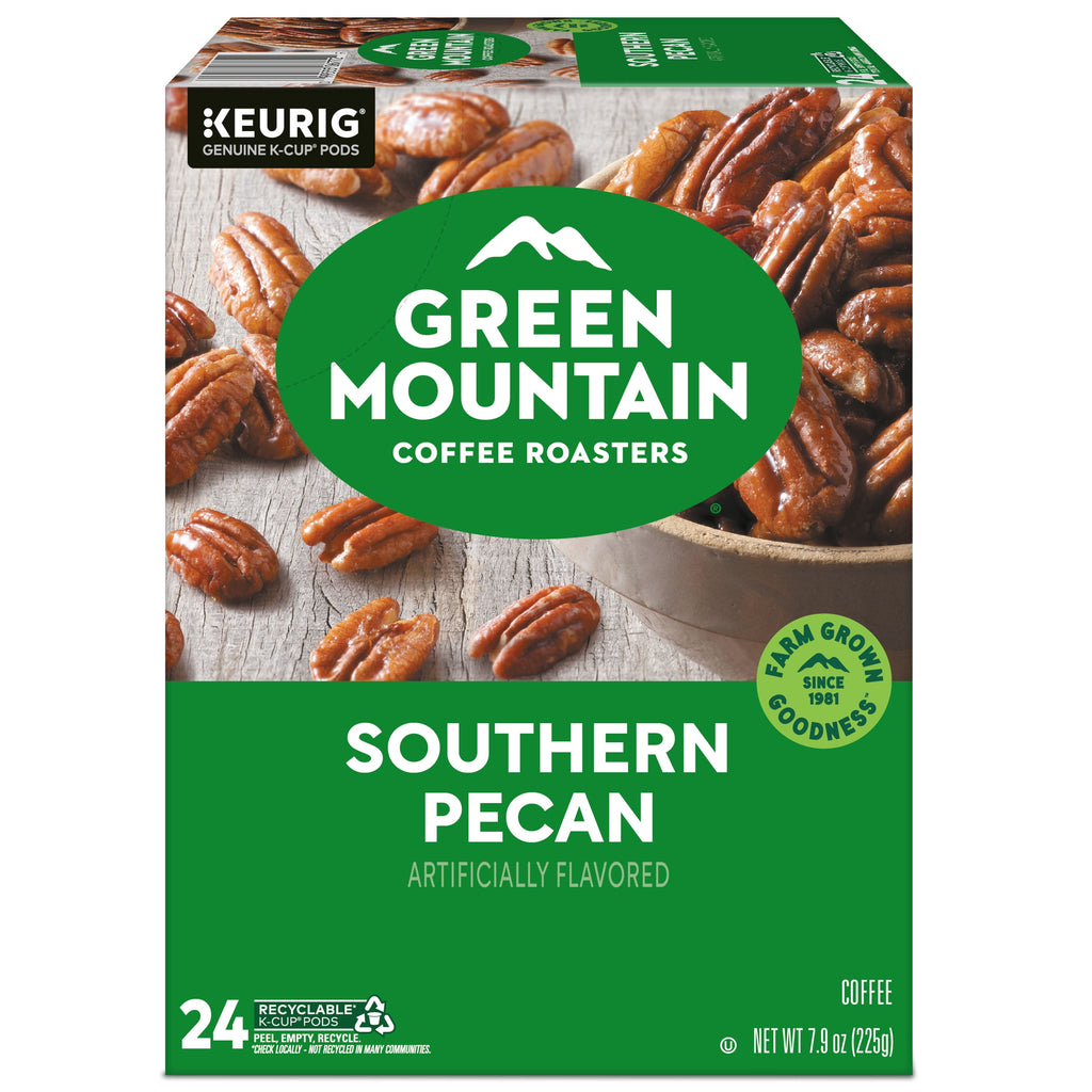Green Mountain Coffee Southern Pecan - Flavored Keurig K-Cup Coffee Pods, Light Roast, 24 Count