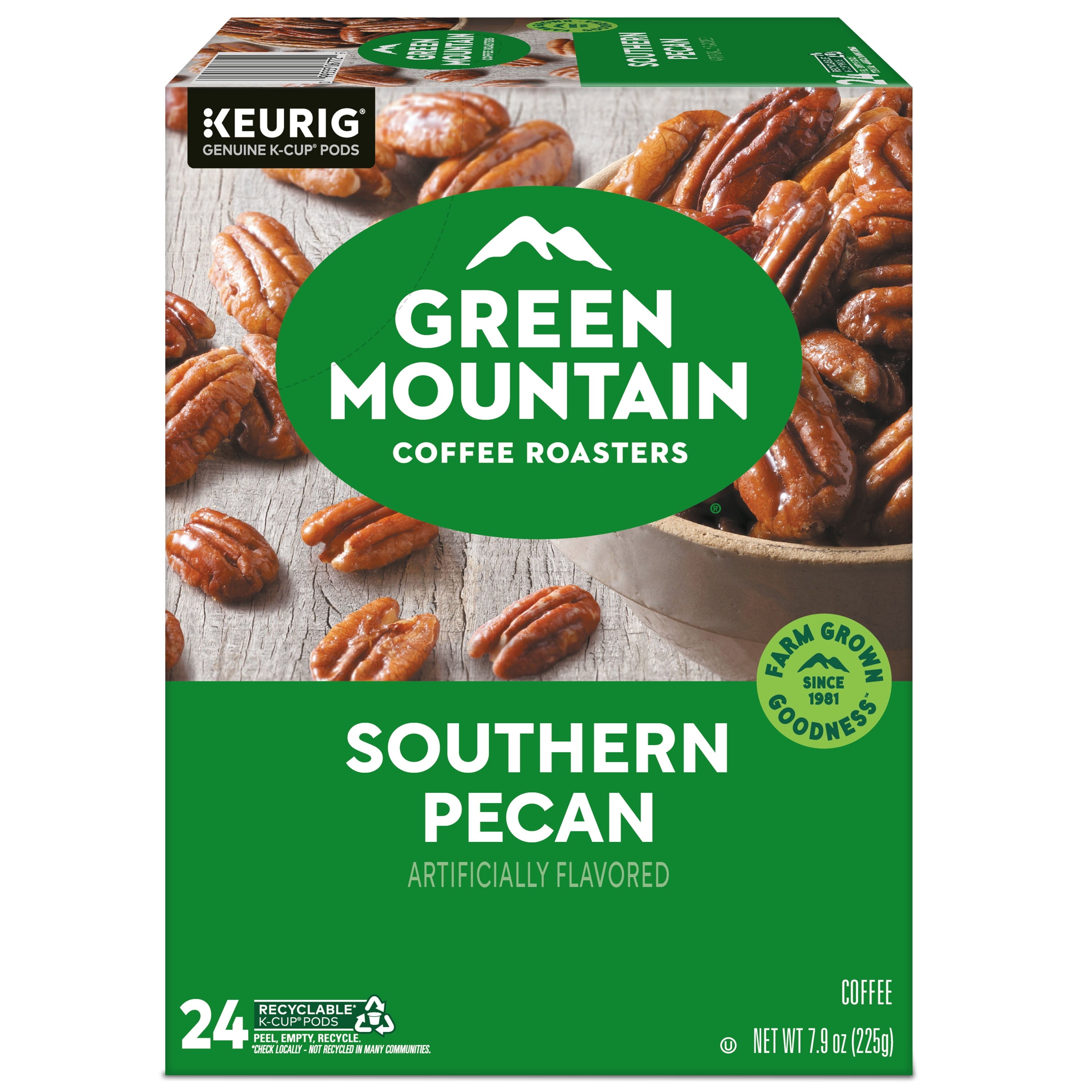 Green Mountain Coffee Southern Pecan - Flavored Keurig K-Cup Coffee Pods, Light Roast, 24 Count