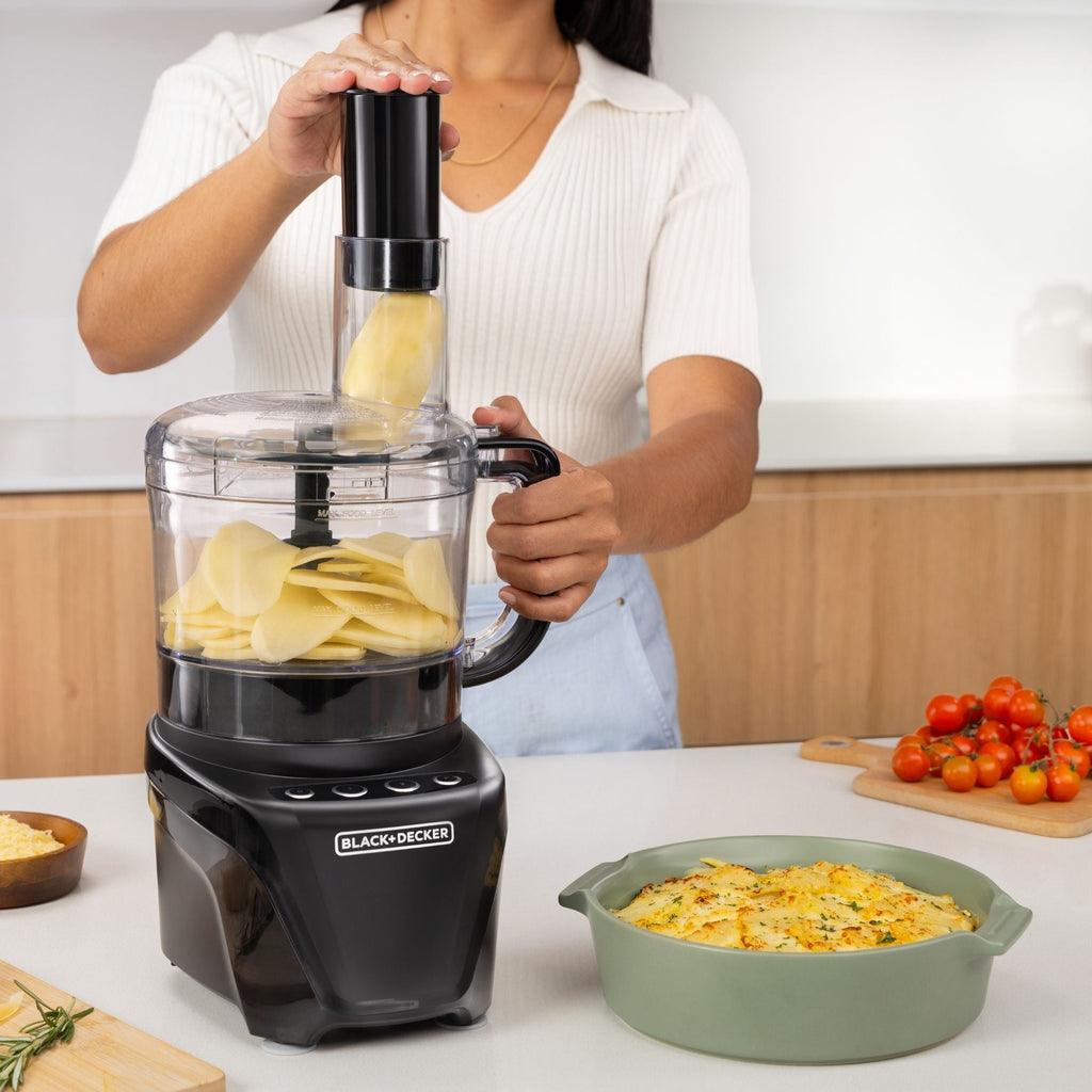 BLACK+DECKER Easy Assembly 8-Cup Food Processor - 450W, 2-Speed + Pulse, Black