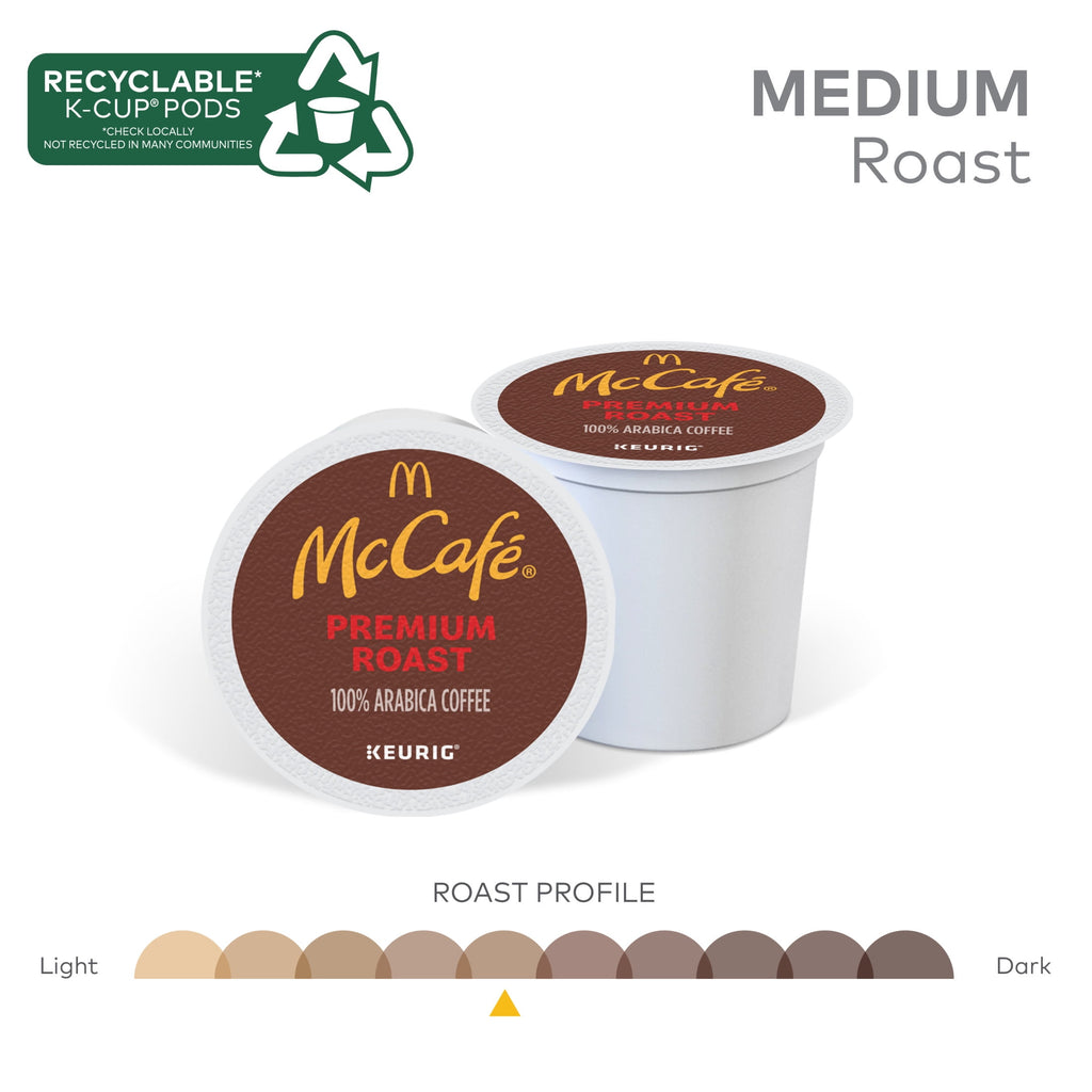 McCafe Premium Roast Coffee K-Cup Coffee Pods - Medium Roast, 24 Count For Keurig Brewers - 4-Pack