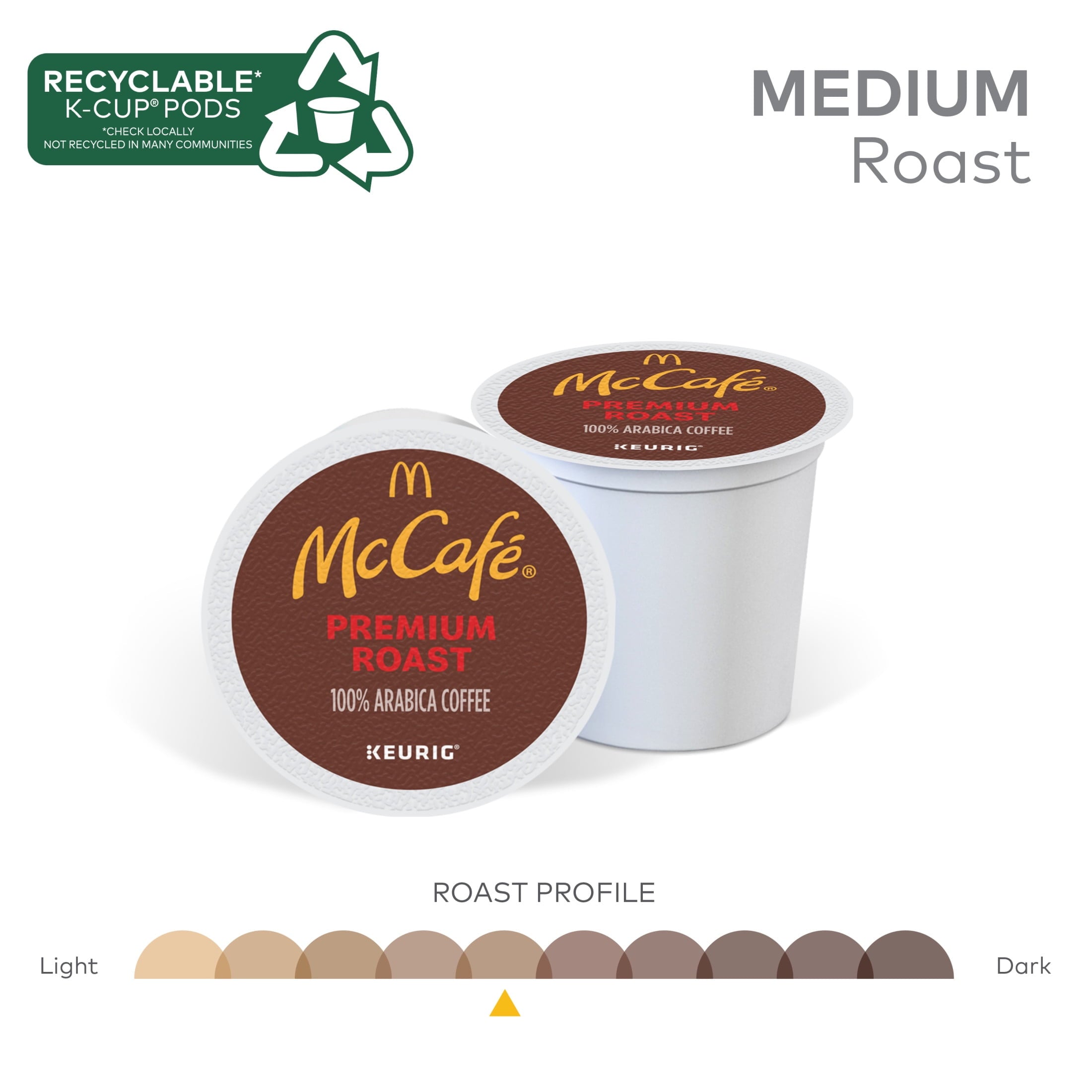 McCafe Premium Roast Coffee K-Cup Coffee Pods - Medium Roast, 24 Count For Keurig Brewers - 4-Pack