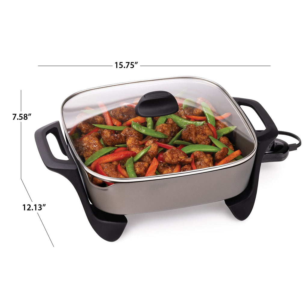 Presto 12-inch Ceramic Electric Skillet with Glass Cover
