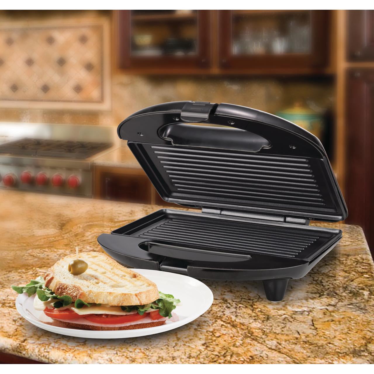 Brentwood Nonstick Panini Press & Sandwich Maker (Black) - TS-246PT
