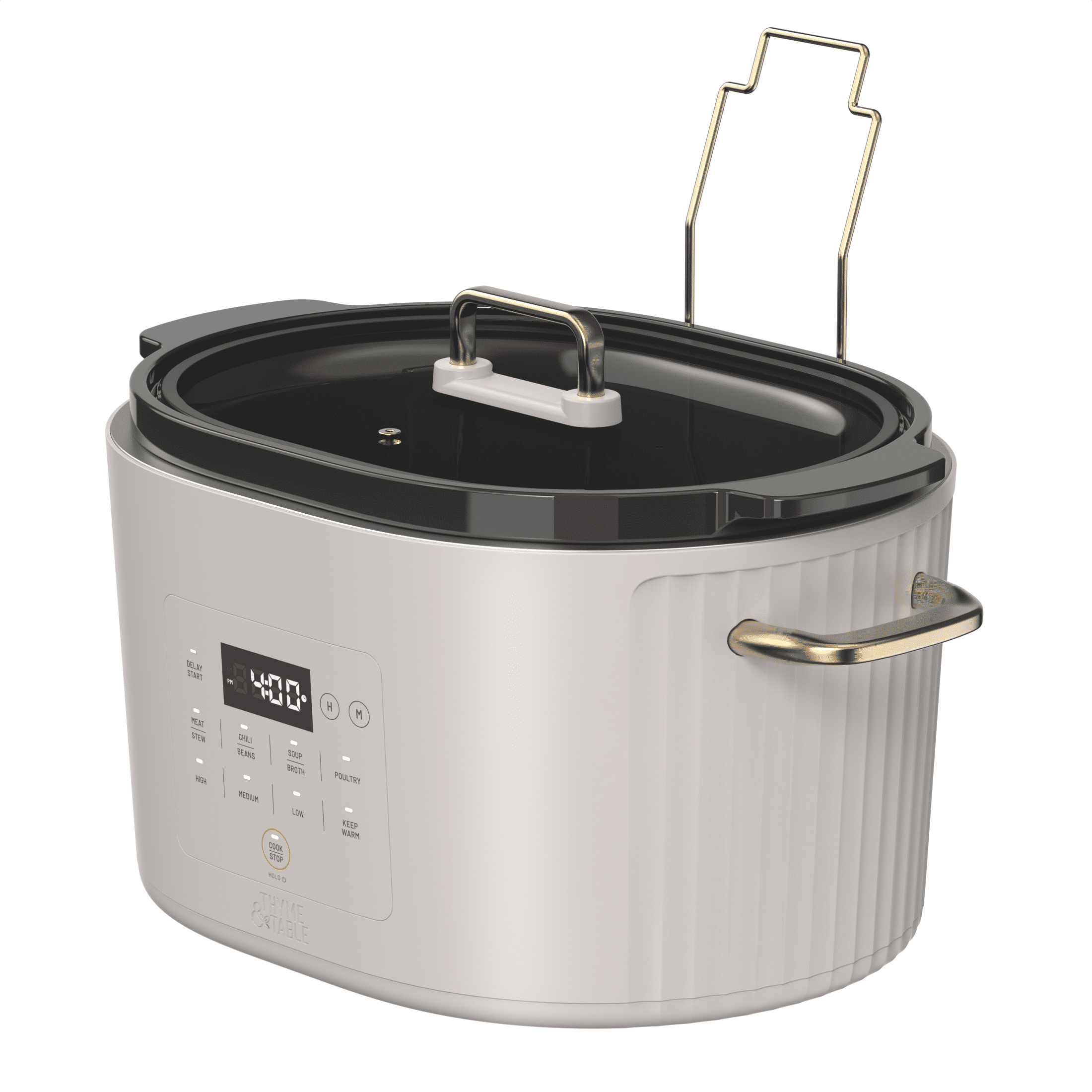 Thyme & Table 6QT Programmable Slow Cooker - Sand White