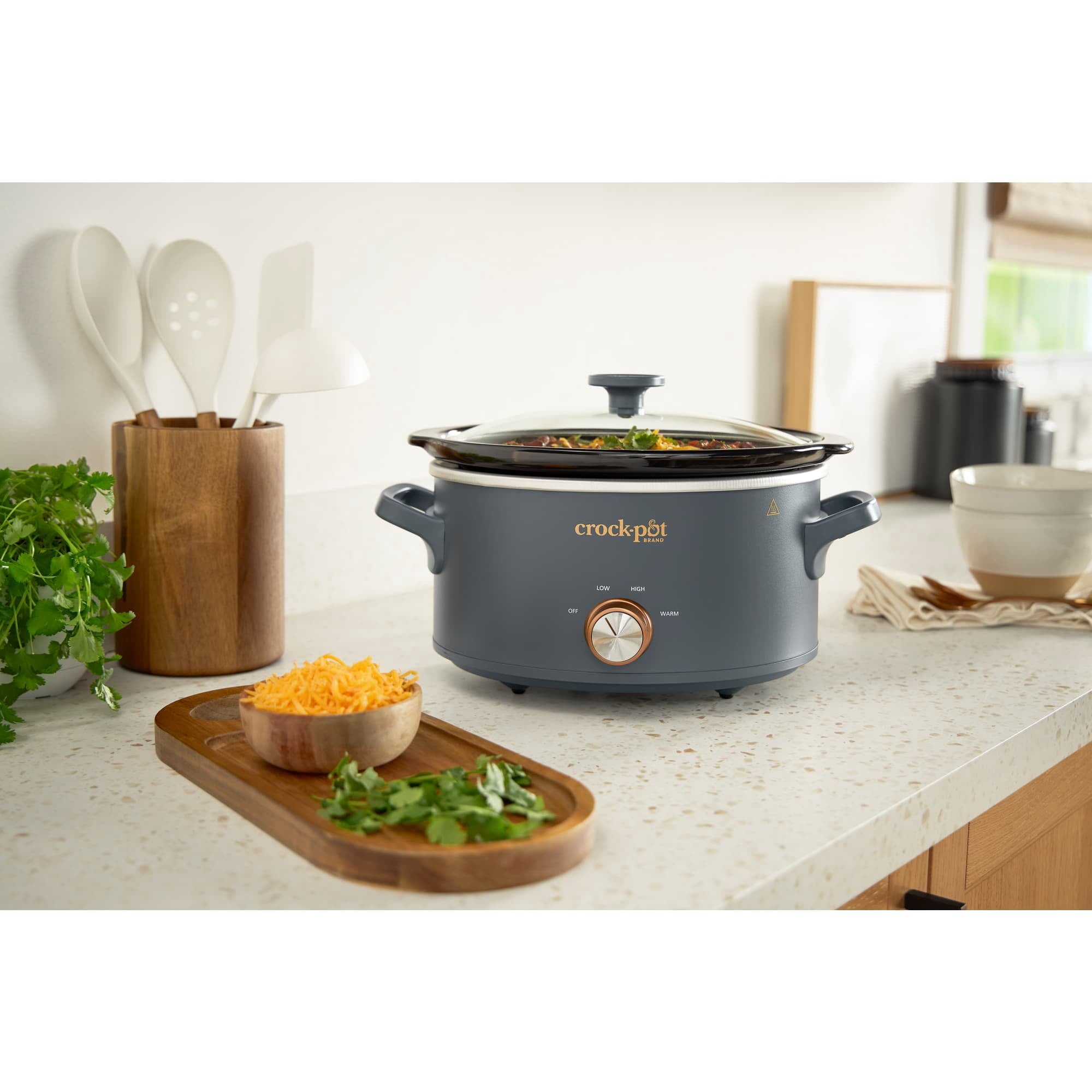 Crock-Pot Manual 4-Quart Slow Cooker - Mussel Gray