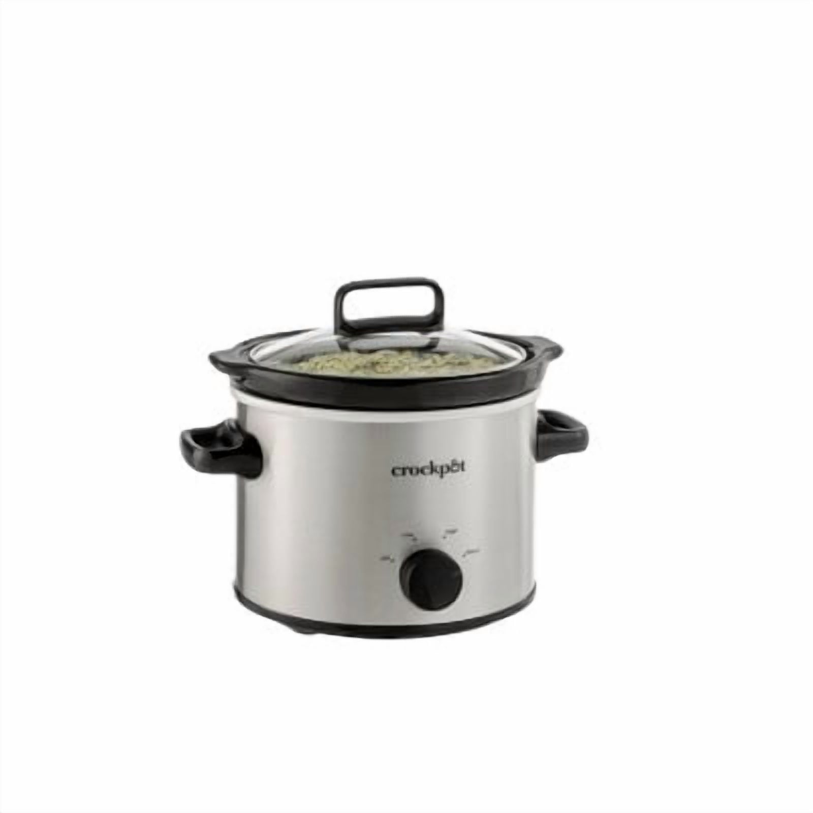 Crock-Pot 2qt Manual Slow Cooker - Stainless Steel: 3 Settings - Reheat & Warmer, Stay-Cool Handles, Dishwasher-Safe Parts