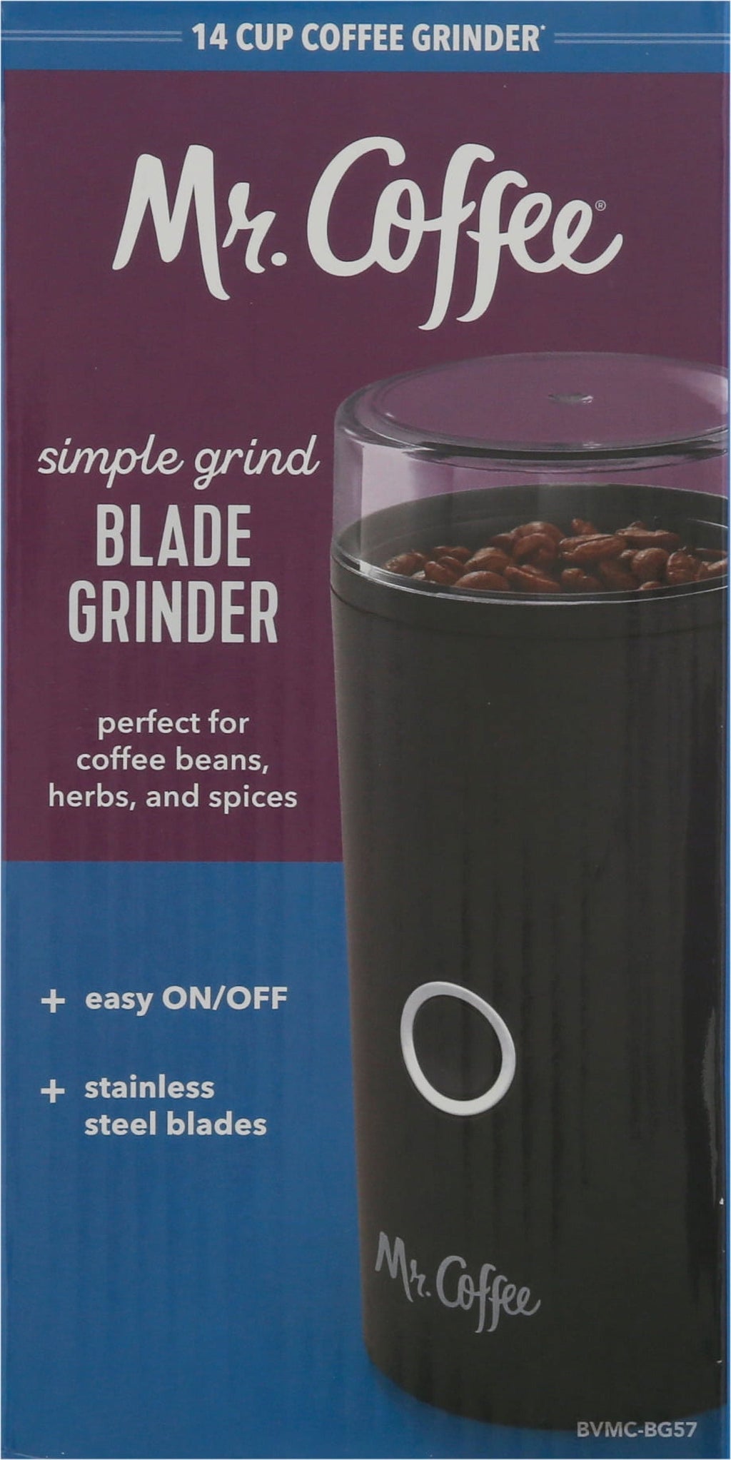 Mr. Coffee Simple Grind 14 Cup Coffee Grinder - Black
