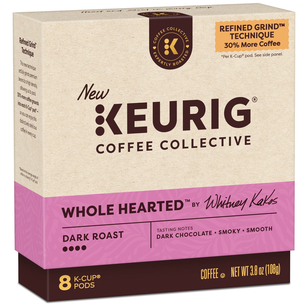Keurig Coffee Collective - Whole Hearted by Whitney Kakos, Dark Roast K-Cup Coffee Pods, 8 Count