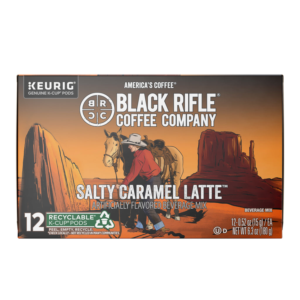 Black Rifle Coffee Company Salty Caramel Latte Keurig K-Cup Pods - Medium Roast, 12 Count - 6-Pack