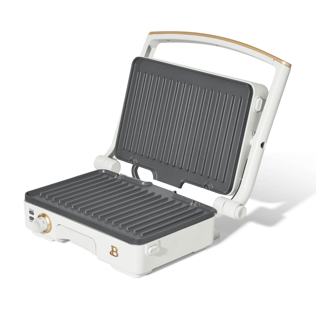 Beautiful 2-in-1 Panini Press & Grill - White Icing by Drew Barrymore