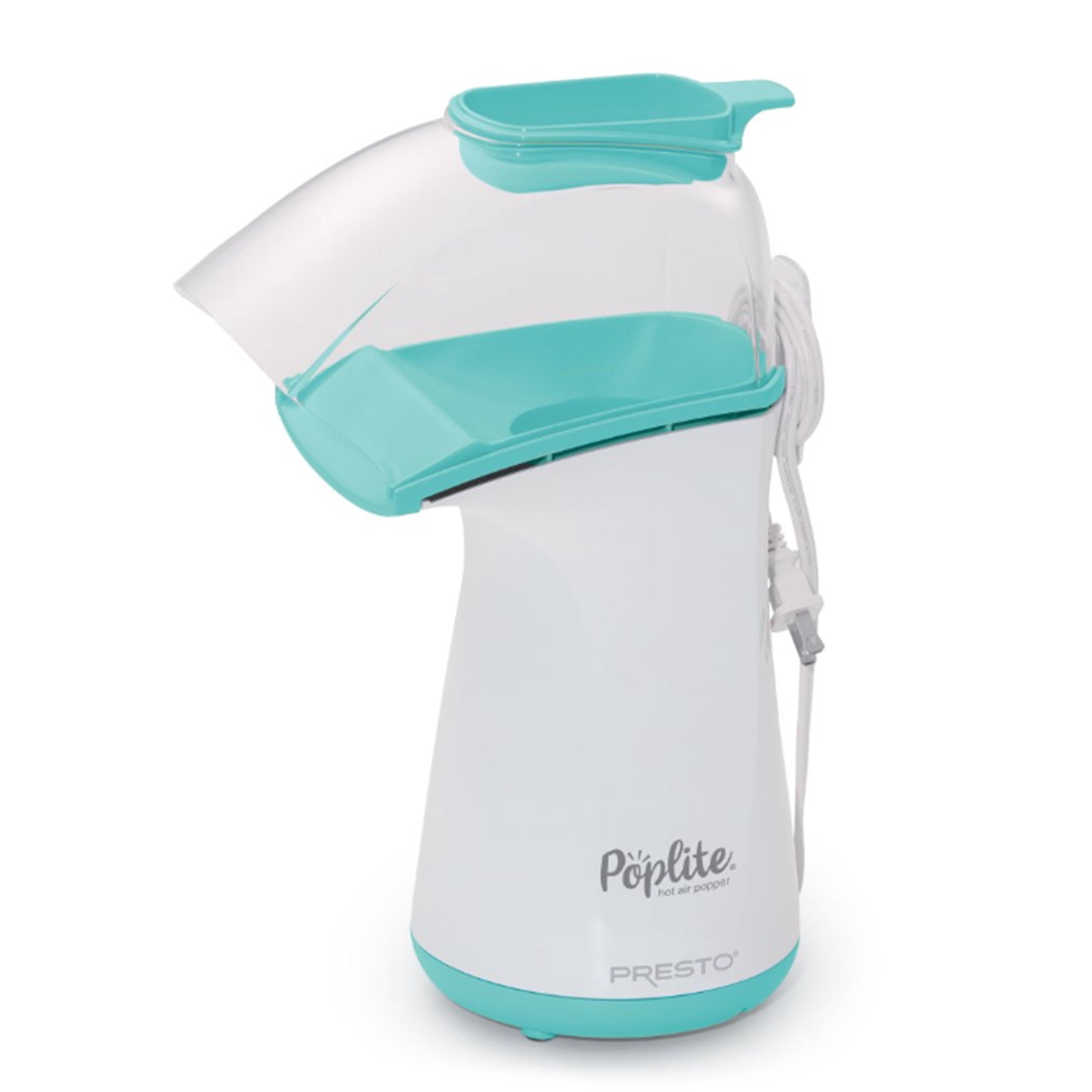 Presto 04869 PopLite Hot Air Popper Popcorn Maker for Home Kitchen - 18 Cups, Aqua/White