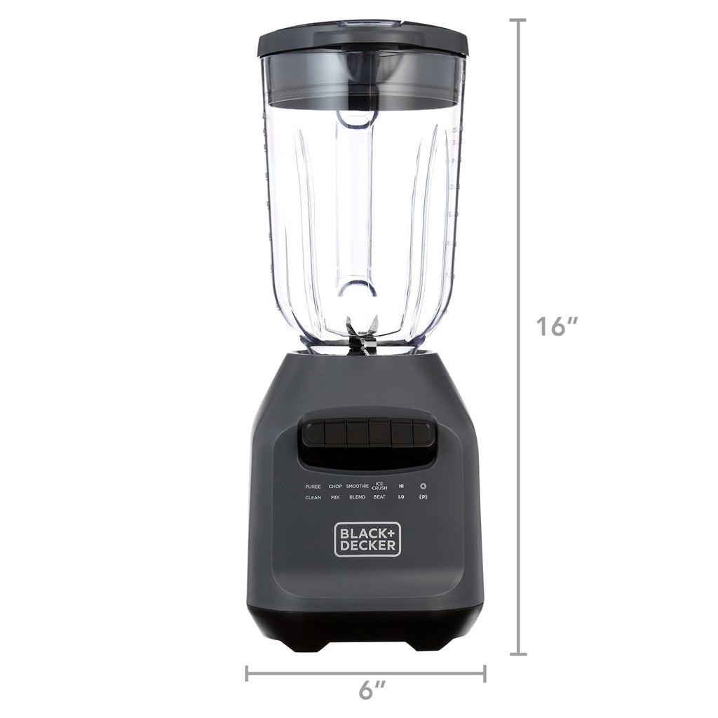 BLACK+DECKER Ice Crush Blender - 56 oz Plastic Jar, 700W, 6-Tip Blade, 8 Speeds + Pulse