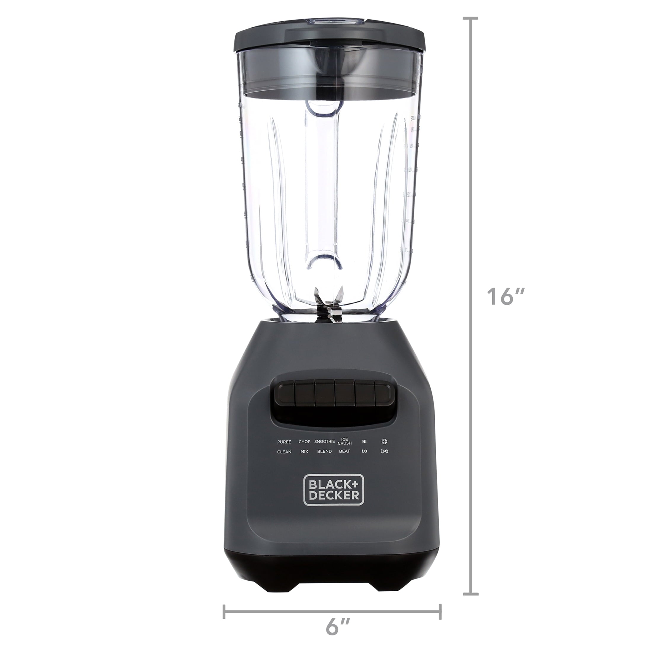 BLACK+DECKER Ice Crush Blender - 56 oz Plastic Jar, 700W, 6-Tip Blade, 8 Speeds + Pulse