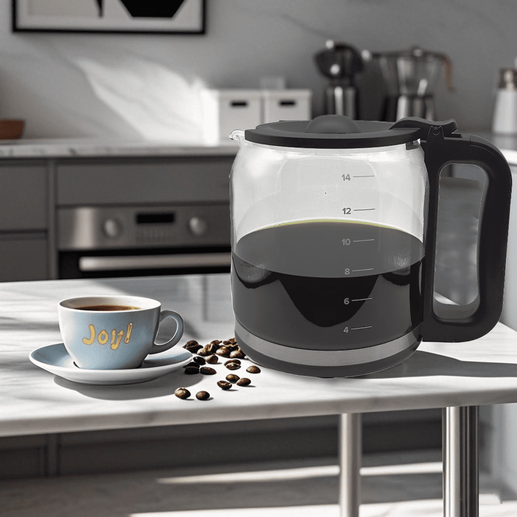 14 Cups Glass Coffee Maker Replacement for Mr. Coffee 14 cups coffee maker BVMC-PC14 - BPA-Free, Food Safe, Heat-Resistant Handle