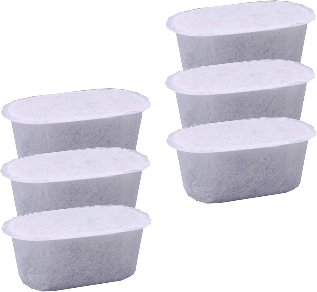 6 Pack Advanced Replacement Water Filter Cartridges for Mr. Coffee Easy Measure and Dishwashable 12-Cup Coffee Makers - 2-step Advanced Filtration System with Activated Carbon and ion Exchange Resin