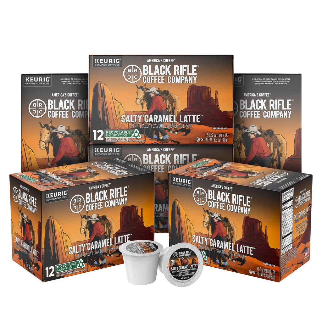 Black Rifle Coffee Company Salty Caramel Latte Keurig K-Cup Pods - Medium Roast, 12 Count - 6-Pack