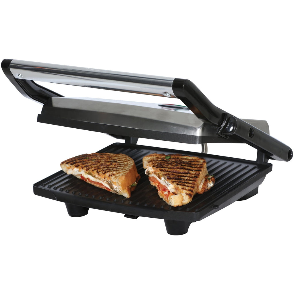 Brentwood Select TS-651 Compact Non-Stick Panini Press & Sandwich Maker - Stainless Steel