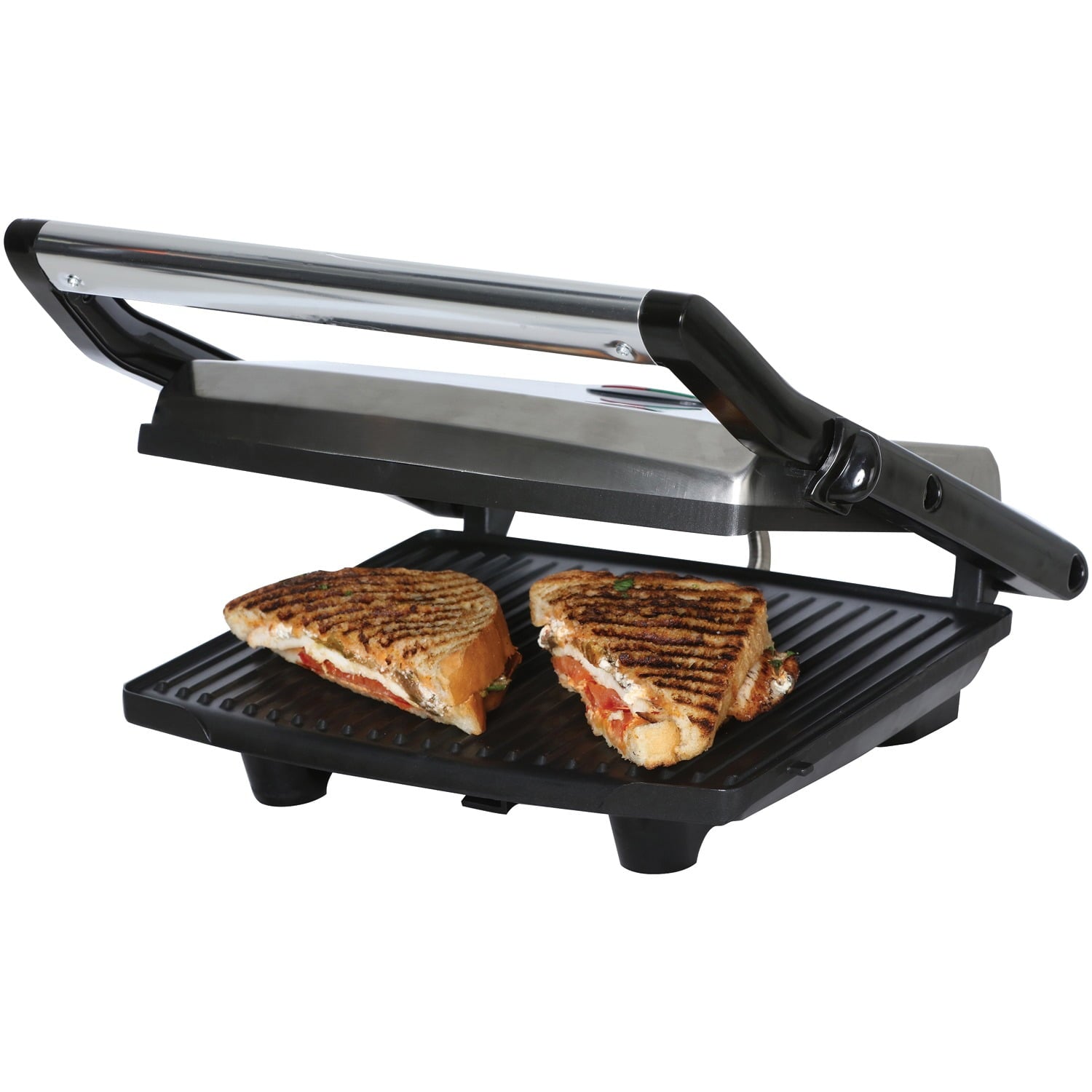 Brentwood Select TS-651 Compact Non-Stick Panini Press & Sandwich Maker - Stainless Steel