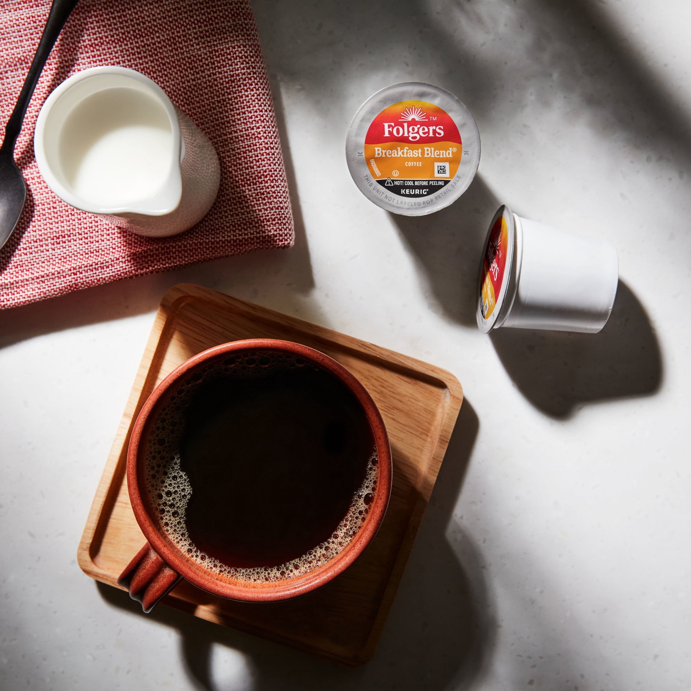 Folgers Breakfast Blend - Mild Roast Coffee, Keurig K Cup Pods, 48 Count Box